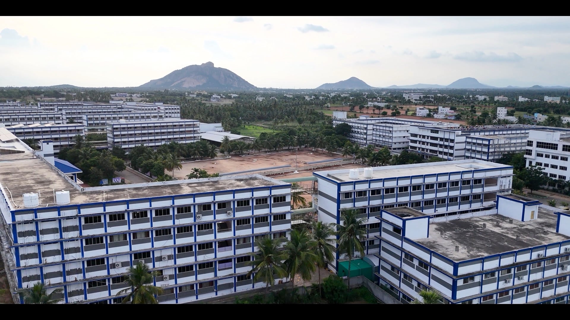 The Tiruchengode campus from the air